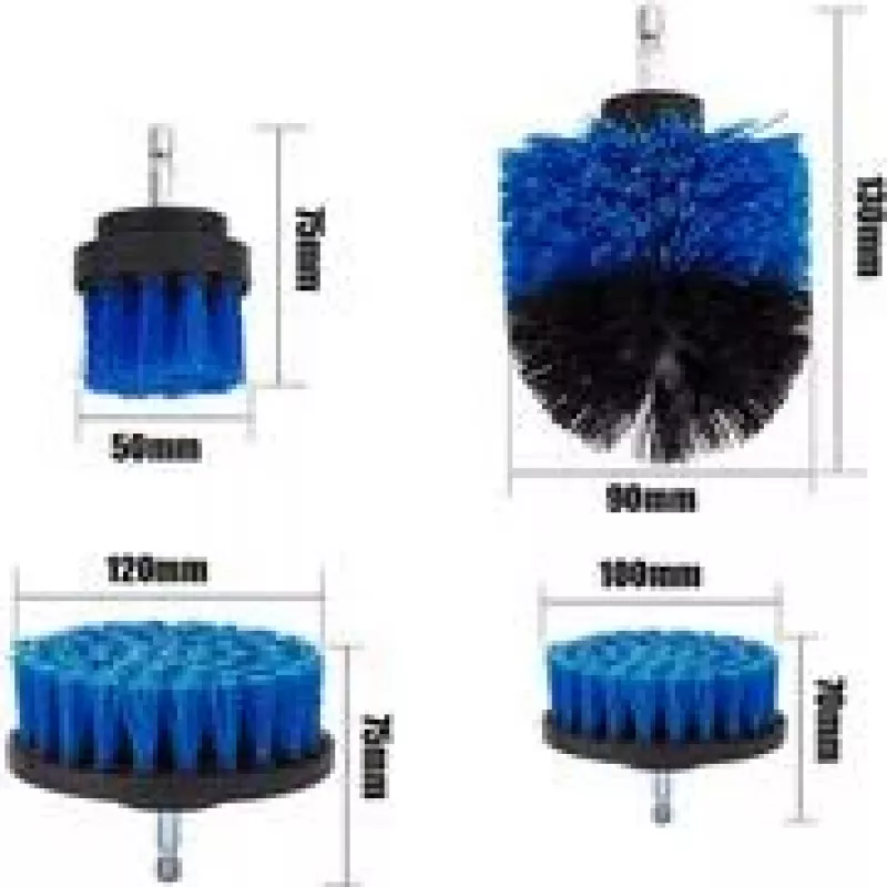 KS TOOLS BT103110 poraharjalisäosa sarja, 4-osainen, kuusiokanta, nylonharjakset