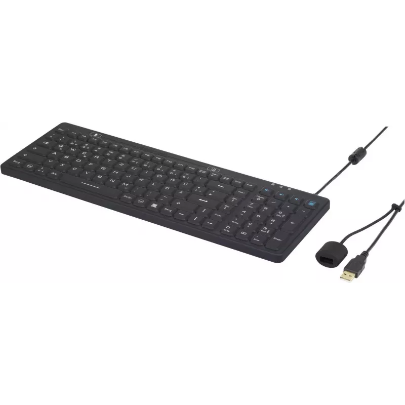 Renkforce IP68 teollisuus-USB-näppäimistö musta roiskevesitiivis pölytiivis (iM-IKB106-BK)