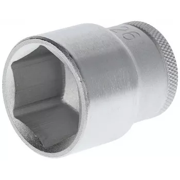 GEDORE 1/2 tuuman vääntö 6-kulma hylsyavain, 26 mm, kromi-vanadiiniteräs, mattakromattu 6132070