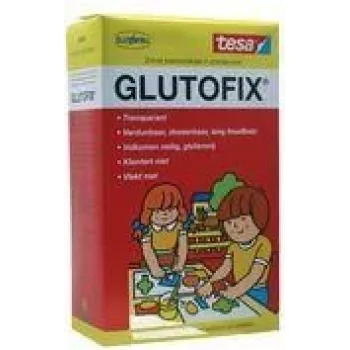tesa Glutofix lasten liisterijauhe, valkoinen, 500 g, selluloosapohjainen, veteen sekoitettava, liuotteeton, 1 kpl 08658-00001-01