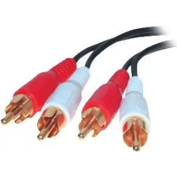 SHIVERPEAKS 2 x RCA pistoke 2 x RCA pistoke audiokaapeli, 0,5 m, kullattu, musta BS40501