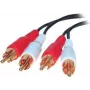 SHIVERPEAKS 2 x RCA pistoke 2 x RCA pistoke audiokaapeli, 0,5 m, kullattu, musta BS40501