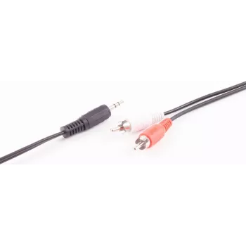 SHIVERPEAKS BASIC-S audiokaapeli, 2 x RCA-pistoke 3,5 mm:n plugiliittimeen, 2,5 m, stereo, musta BS30832-2.5