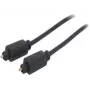 SHIVERPEAKS 3,0 m Toslink–Toslink optinen audiokaapeli, kullatut liittimet, musta BS69004-3.0