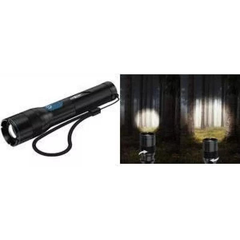 ANSMANN Adventure TA1800RF ladattava LED-taskulamppu, 1 800 lumenia, USB-C, musta 1600-0763