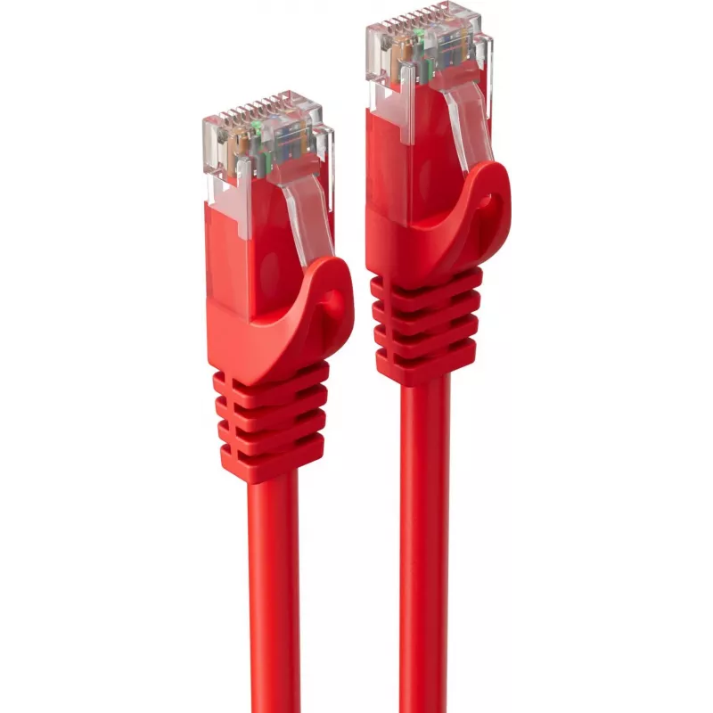 SHIVERPEAKS BASIC-S Cat.6A U/UTP patch-kaapeli, punainen, 30 m, RJ45, 10 Gbps BS08-35484