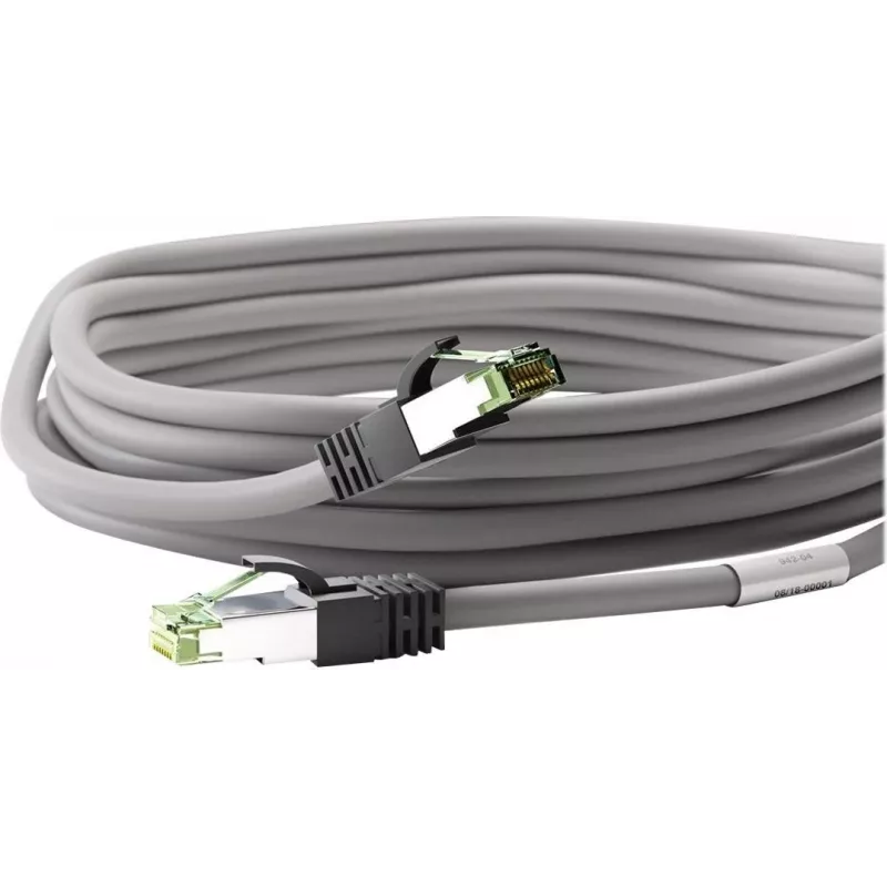 Wentronic Goobay CAT 8.1 patch-kaapeli, S/FTP (PiMF), harmaa, 20 m - LSZH halogeeniton, kupari AWG 24 (55143)