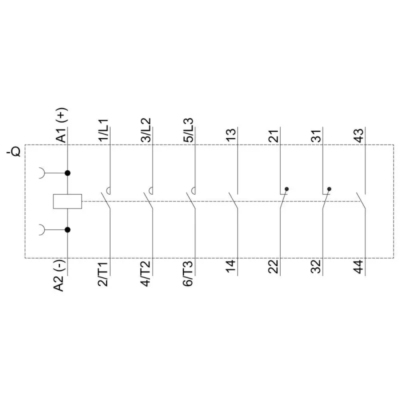 SIEMENS SIRIUS 3RT2 tehonkontaktori 5,5 kW 400 V 12 A 24 V DC 2NO+2NC ruuviliittimet 3RT20171BB443MA0