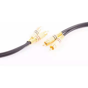 shiverpeaks BASIC-S 2x RCA - 2x RCA audiokaapeli, 5,0 m, musta BS40225