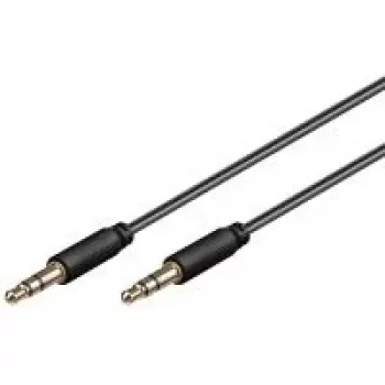 Wentronic Goobay 3,5 mm jakkiliitäntäkaapeli, 1,5 m, stereo, kullattu, musta 69106