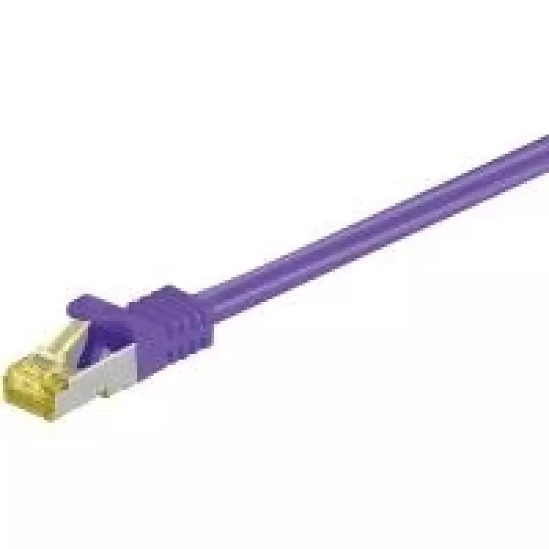 Wentronic Cat.7 kaapeli RJ-45 - RJ-45, 1 m, S/FTP, kullattu, 10 Gbps, 600 MHz, musta 91591