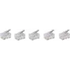 SHIVERPEAKS BASIC-S modulaaripistoke RJ10 4P4C, suojaamaton, kullatut koskettimet, läpinäkyvä, 1 kpl BS72039-5