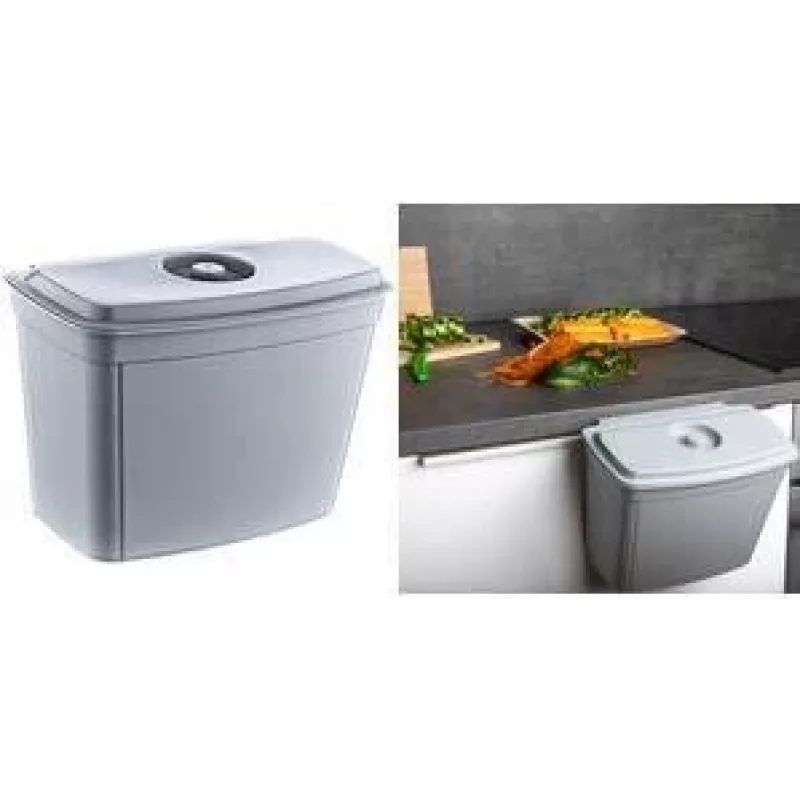 keeeper Milan 4L ripustettava keittiön jäteastia, Nordic Grey, kannella, PP 1031213000000