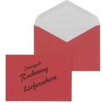 MAILmedia 30005341 DL-kirjekuori (110 x 220 mm), lähetysluettelo/lasku, punainen, 75 g/m², kostealla liimattava