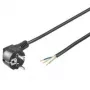 Wentronic Goobay kulmikas Schuko-virtajohto, avoin pää, 3 m, musta 96033