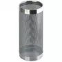 HELIT H2515500 metallinen sateenvarjoteline, rei'itetty muotoilu, kromi, pyöreä, halkaisija 240 mm, korkeus 490 mm