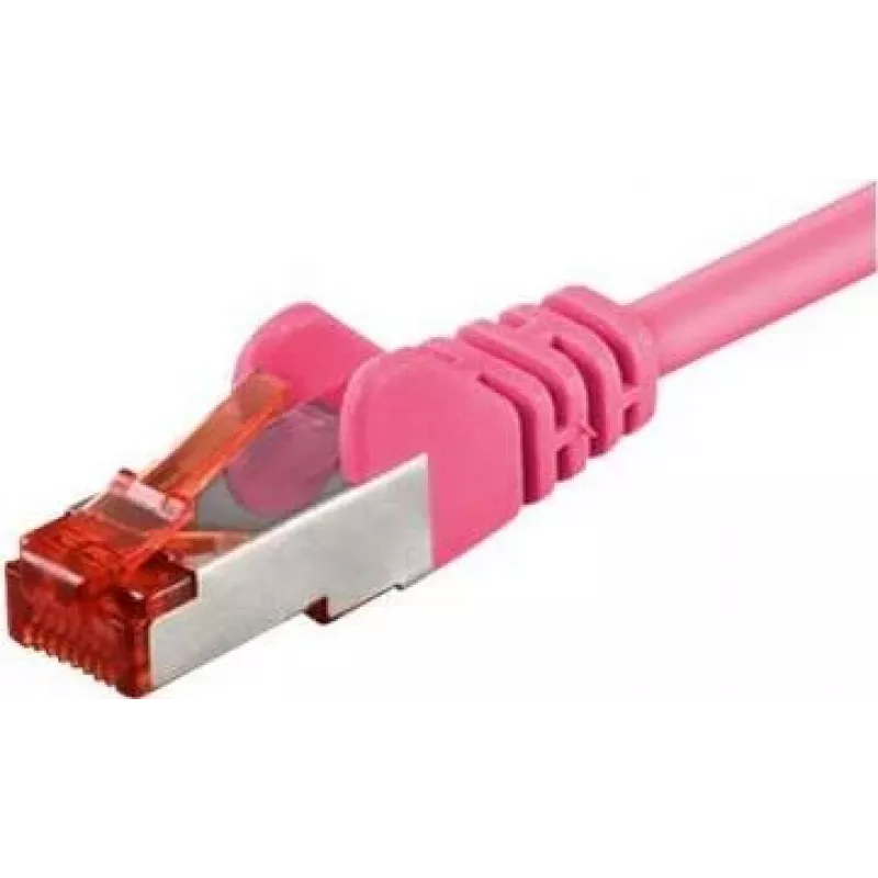 Wentronic CAT6 S/FTP verkkokaapeli, magenta, 1 m 93434
