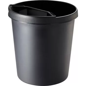 helit H6105895 pyöreä muovinen jäteastia 18L musta 31x32cm