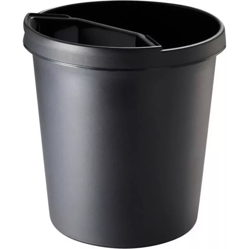 helit H6105895 pyöreä muovinen jäteastia 18L musta 31x32cm
