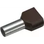 Cimco kaksoisjohdinpääteholkki 1,5 mm² 8 mm osittain eristetty musta 18 2470 100 kpl