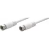 TECLINE Wentronic Goobay satelliittiliitäntäkaapeli, 100 % suojattu, valkoinen, 10 m - F-pistoke F-pistokkeeseen (50741)