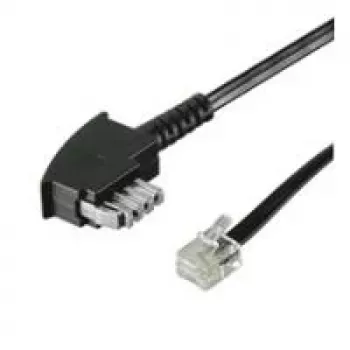 Wentronic Goobay TAE-N - RJ11/RJ14 puhelinkaapeli, 3 m, musta 50951