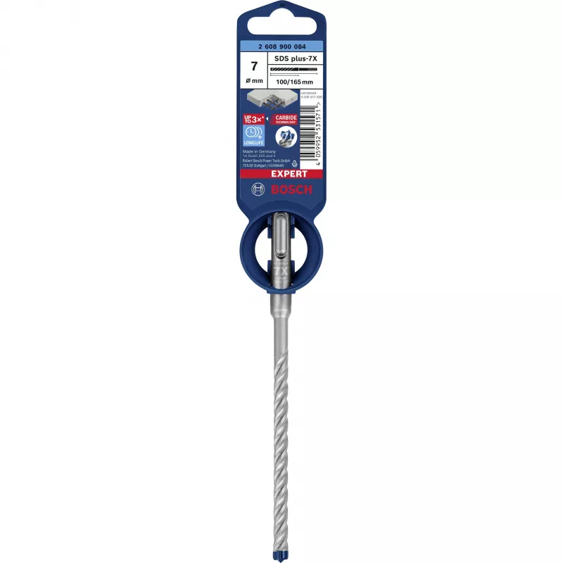 Bosch Expert SDS-plus-7X poravasara 7 mm x 165 mm 2608900084