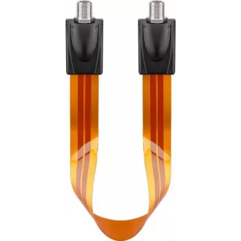 Wentronic Goobay SAT-ikkunaläpivientikaapeli, ultralitteä 0,3 mm, ruskea-musta, 0,3 m, F-liitin F-liittimeen 67244