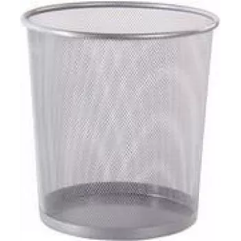 Westcott verkkorunkoinen jäteastia, 12,3 L, hopea, pyöreä, 230 x 270 mm E-744607 00