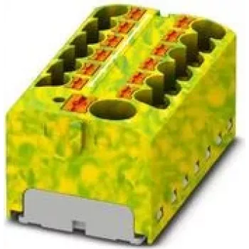 Phoenix Contact PTFIX 10/12X4-GNYE jakelublokki, Push-in, 10 mm², vihreä/keltainen 1153438