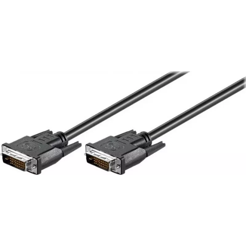 Wentronic goobay DVI-D Dual Link kaapeli 0,5m musta peukaloruuvit 93295