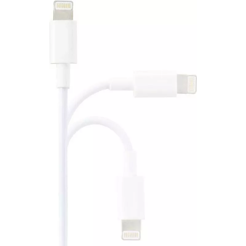 Renkforce USB 2.0 USB-A - Apple Lightning kaapeli 1 m valkoinen matt RF-5724084