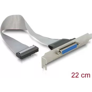 Delock korttipaikan peitelevy 1 x rinnakkaisportti DB25 naaras 26-pin IDC - 25 cm 84300