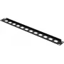 Renkforce 19 tuuman 1U 12-porttisen kytkentäpaneelin etulevy XLR/USB/BNC-liittimille, musta (RF-7116962)