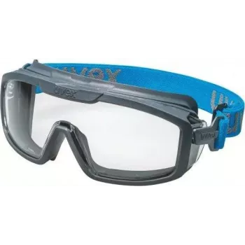 uvex i-guard+ Full Vision suojalasit, kirkas linssi, antrasiitti/sininen kehys 9143267