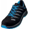 Uvex 69373 unisex turvakengät S1 P SRC, mikroveluuri, teräsvälipohja, komposiittikärkikappale, musta/sininen, koko 43 6937343