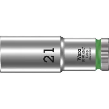 Wera 05004561001 Zyklop 8790 HMC 1/2 tuuman vääntö 21mm kuusikulma hylsyavain uurretulla kahvalla