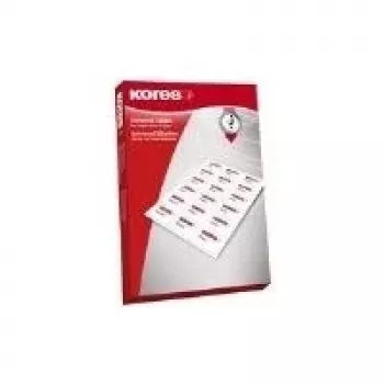 Kores yleistarrat, 48,5 x 16,9 mm, valkoinen, 100 arkkia, 6 400 tarraa (L4816)