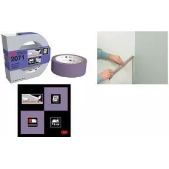 3M Painter's Masking Tape 2071, 36 mm x 50 m, violetti, terävät värinrajat, herkille pinnoille PT207136