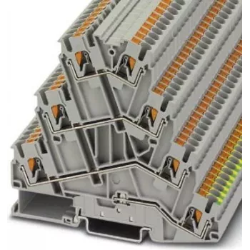 Phoenix Contact PT 2,5-PE/3L moottoriliitinlohko, Push-in, 3 tasoa, PE, 2,5 mm², harmaa, 3210542