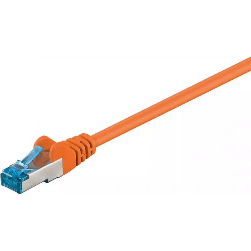 Wentronic 95605 CAT6a-patchkaapeli, RJ45 uros–uros, 1,5 m, oranssi