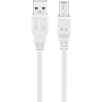 Wentronic 96186 USB 2.0 -kaapeli, USB-A uros - USB-B uros, 1,8 m, valkoinen