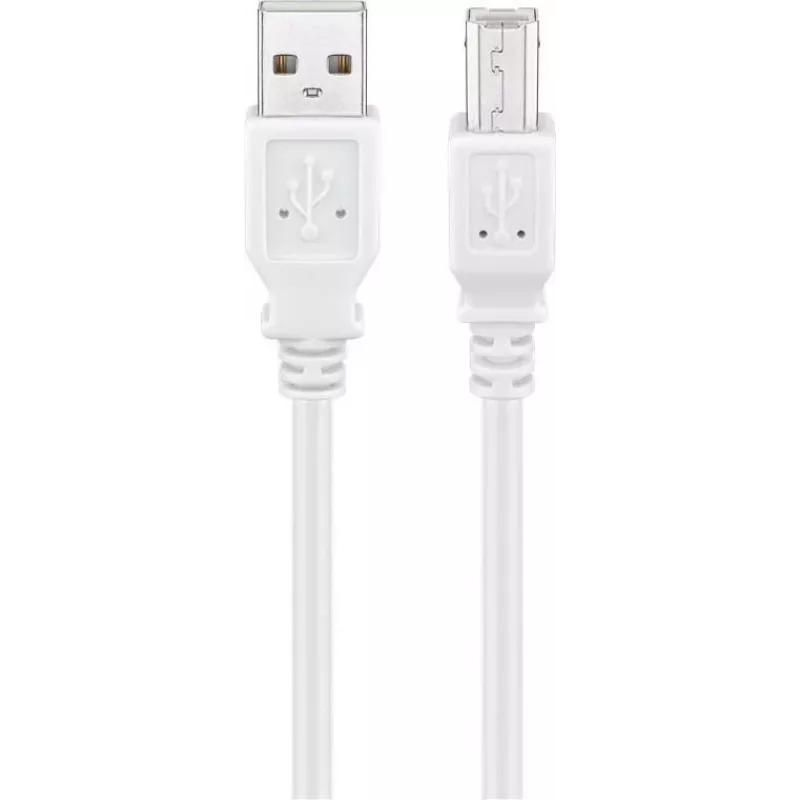 Wentronic 96186 USB 2.0 -kaapeli, USB-A uros - USB-B uros, 1,8 m, valkoinen