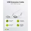 Wentronic USB 2.0 A uros naaras jatkokaapeli 5m valkoinen 96288