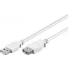 Wentronic USB 2.0 A uros naaras jatkokaapeli 5m valkoinen 96288