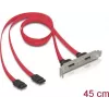 Delock sisäinen 2x SATA - 2x eSATA ulkoinen korttipaikkapaneeli (65116)