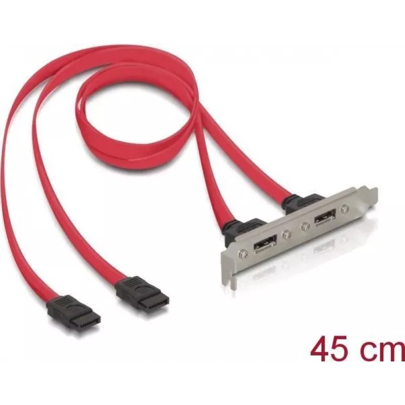 Delock sisäinen 2x SATA - 2x eSATA ulkoinen korttipaikkapaneeli (65116)