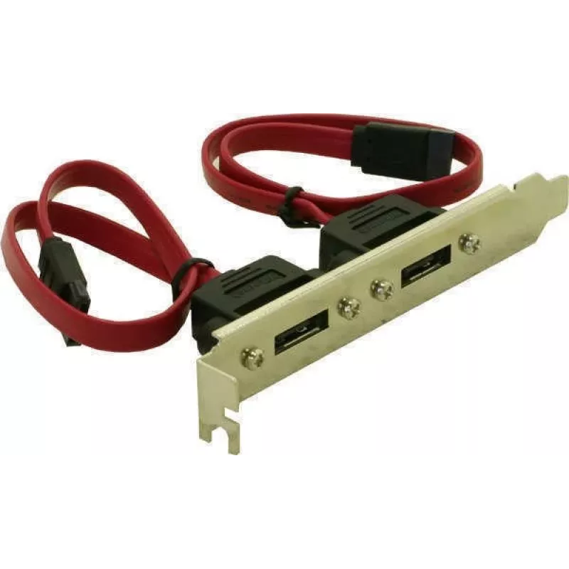 Delock sisäinen 2x SATA - 2x eSATA ulkoinen korttipaikkapaneeli (65116)