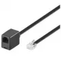 Wentronic Goobay modulaarinen jatkokaapeli, RJ12 (6P6C) uros naaras, 10 m, musta 68261
