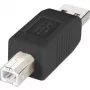 Renkforce USB 2.0 sovitin A uros B uros, kullatut koskettimet, musta